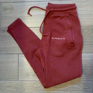 Alphalete burgundy joggers